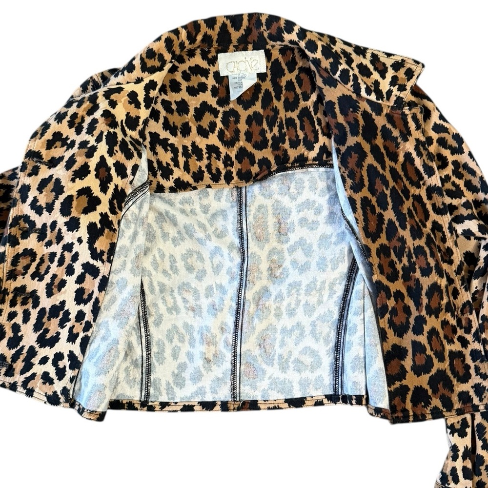 Cache Vintage Leopard Print Button-Up Lightweight… - image 7